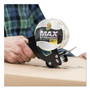 Duck MAX Packaging Tape with Pistol Grip Dispenser, 3" Core, 1.88" x 54.6 yds, Crystal Clear View Product Image