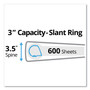 Avery Durable Non-View Binder with DuraHinge and Slant Rings, 3 Rings, 3" Capacity, 11 x 8.5, Black View Product Image