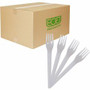 Eco-Products 6" Plantware High-heat Forks - 1 Piece(s) - Fork - 1 x Fork - Disposable - Pearl White Product Image 
