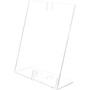 deflecto Superior Image Slanted Sign Holder with Business Card Holder, 8.5w x 4.5d x 11h, Clear View Product Image