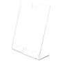 deflecto Superior Image Slanted Sign Holder with Business Card Holder, 8.5w x 4.5d x 11h, Clear (DEF590601) View Product Image