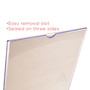deflecto Superior Image Slanted Sign Holder with Business Card Holder, 8.5w x 4.5d x 11h, Clear View Product Image