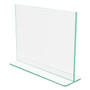 deflecto Superior Image Premium Green Edge Sign Holders, 11 x 8.5 Insert, Clear/Green View Product Image