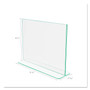 deflecto Superior Image Premium Green Edge Sign Holders, 11 x 8.5 Insert, Clear/Green View Product Image