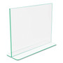 deflecto Superior Image Premium Green Edge Sign Holders, 11 x 8.5 Insert, Clear/Green View Product Image