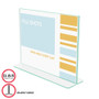 deflecto Superior Image Premium Green Edge Sign Holders, 11 x 8.5 Insert, Clear/Green View Product Image