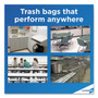 Glad Tall Kitchen Drawstring Trash Bags, 13 gal, 0.72 mil, 24" x 27.38", Gray, 100 Bags/Box, 4 Boxes/Carton (CLO78526CT) View Product Image