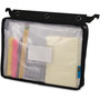 Advantus Expanding Zipper Pouch, 3-Hole Punched, 13" x 9.25", Clear/Black View Product Image