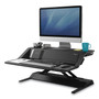 Fellowes Lotus DX Sit-Stand Workstation, 32.75" x 24.25" x 5.5" to 22.5", Black (FEL8080301) View Product Image