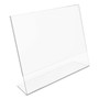 deflecto Classic Image Slanted Sign Holder, Landscaped, 11 x 8.5 Insert, Clear (DEF66701) View Product Image