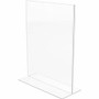 Deflecto Classic Image Double-Sided Sign Holder - 8.5" Width x 11" Height - Rectangular Shape - Self-standing, Bottom Loading - Indoor, Outdoor - Plastic Product Image 