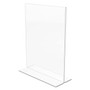 deflecto Classic Image Double-Sided Sign Holder, 8.5 x 11 Insert, Clear (DEF69201) View Product Image