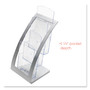 deflecto 3-Tier Literature Holder, Leaflet Size, 6.75w x 6.94d x 13.31h, Silver View Product Image