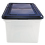 Innovative Storage Designs Extra-Capacity 28" File Tote, Letter Files, 23.25" x 14.25" x 10.63", Clear/Navy View Product Image