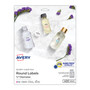 Avery Printable Self-Adhesive Permanent ID Labels w/Sure Feed, 0.75" dia, Clear, 400/PK View Product Image