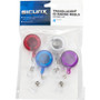 SICURIX ID Slide-Style Belt Clip Card Reels, 30" Extension, Blue/Purple/Red/Translucent, 4/Pack View Product Image