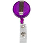 SICURIX ID Slide-Style Belt Clip Card Reels, 30" Extension, Blue/Purple/Red/Translucent, 4/Pack (BAU68884) View Product Image