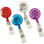 SICURIX ID Slide-Style Belt Clip Card Reels, 30" Extension, Blue/Purple/Red/Translucent, 4/Pack View Product Image