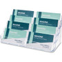 Deflecto Business Card Holder - 0.4" Height x 7.9" Width x 3.5" Depth - Acrylic - Clear Product Image 
