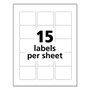 Avery Printable Color Labels with Sure Feed and Easy Peel, 2 x 2.63, Assorted Colors, 15/Sheet, 10 Sheets/Pack (AVE4331) View Product Image