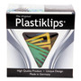 Baumgartens Plastiklips Paper Clips, Extra Large, Smooth, Assorted Colors, 50/Box View Product Image