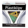 Baumgartens Plastiklips Paper Clips, Extra Large, Smooth, Assorted Colors, 50/Box (BAULP1700) View Product Image