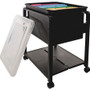 Advantus Folding Mobile Filing Cart - 14.50" Width x 13.50" Depth x 18.50" Height - Clear, Black Product Image 