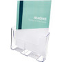 Deflecto Single Compartment DocuHolder - 1 Pocket(s) - 10.75" Height x 9.25" Width x 3.75" Depth - Desktop - Magazine Size - Clear Product Image 