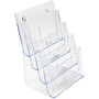 deflecto 4-Compartment DocuHolder, Magazine Size, 9.38w x 7d x 13.63h, Clear (DEF77441) View Product Image