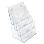 deflecto 4-Compartment DocuHolder, Magazine Size, 9.38w x 7d x 13.63h, Clear (DEF77441) View Product Image