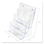 deflecto 6-Compartment DocuHolder, Leaflet Size, 9.63w x 6.25d x 12.63h, Clear (DEF77401) View Product Image