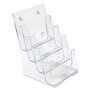 deflecto 4-Compartment DocuHolder, Booklet Size, 6.88w x 6.25d x 10h, Clear (DEF77901) View Product Image