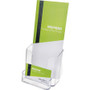 Deflecto Single Compartment DocuHolder w/ Business Card Holder - 2 Compartment(s) - 7.75" Height x 4.37" Width x 4.12" Depth - Desktop - Leaflet Size - Clear Product Image 