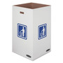Waste And Recycling Bin, 50 Gal, White, 10/carton (FEL7320201) View Product Image