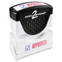 ACCUSTAMP2 Pre-Inked Shutter Stamp, Red/Blue, APPROVED, 1.63 x 0.5 View Product Image