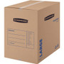 Bankers Box SmoothMove Basic Large Moving Boxes - Internal Dimensions: 18" Width x 18" Depth x 24" Height - External Dimensions: 18.3" Width x 18.3" Depth x 24.8" Height - Kraft, Black - Recycled Product Image 