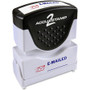 COSCO 2-Color Shutter Stamp - Message Stamp - E-MAILED - 0.50" Impression Width - 20000 Impression(s) - Red, Blue Product Image 