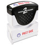 ACCUSTAMP2 Pre-Inked Shutter Stamp, Red/Blue, PAST DUE, 1.63 x 0.5 View Product Image