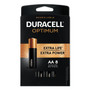 Duracell Optimum Alkaline AA Batteries, 8/Pack (DUROPT1500B8PRT) View Product Image