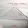 deflecto SuperMat Frequent Use Chair Mat, Med Pile Carpet, 45 x 53, Beveled Rectangle, Clear View Product Image