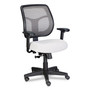 Eurotech Apollo Mid-Back Mesh Chair, 18.1" to 21.7" Seat Height, Silver Seat, Silver Back, Black Base View Product Image