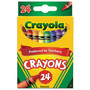 Crayola Classic Color Crayons, Peggable Retail Pack, 24 Colors/Pack (CYO523024) View Product Image