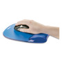 Fellowes Gel Crystals Mouse Pad with Wrist Rest, 7.87 x 9.18, Blue View Product Image