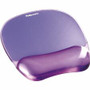 Fellowes Crystals Gel Mousepad/Wrist Rest - 0.75" Height x 7.88" Width x 9.19" Depth - Purple - Rubber, Gel - Stain Resistant, Skid Proof Product Image 