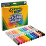 Crayola Ultra-Clean Washable Markers, Broad Bullet Tip, Assorted Colors, Dozen (CYO587812) View Product Image