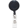 Advantus Swivel-back Clip-on Retractable ID Reel - Nylon, ABS Plastic - Black, Clear Product Image 