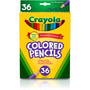 Crayola Short-Length Colored Pencil Set, 3.3 mm, 2B (#1), Assorted Lead/Barrel Colors, 36/Pack View Product Image