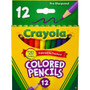 Crayola Short-Length Colored Pencil Set, 3.3 mm, 2B, Assorted Lead and Barrel Colors, Dozen View Product Image