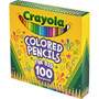 Crayola Long-Length Colored Pencil Set, 3.3 mm, 2B (#1), Assorted Lead/Barrel Colors, 100/Pack View Product Image