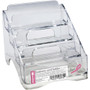Officemate Officemate Pink Ribbon Four Tier Business Card Holder (08930) - 4" Height x 3.8" Width x 4" Depth - Plastic - Clear Product Image 